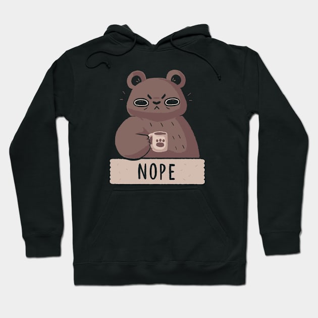 Nope Bear Hoodie by xMorfina